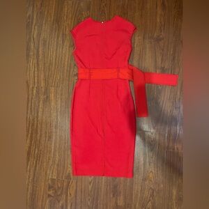 Zara Vibrant Red Midi Dress